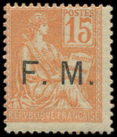 ** FRANCHISE MILITAIRE 1    15c. Orange, Centrage Courant, TB - Military Postage Stamps