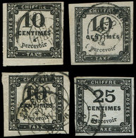 TAXE 1, 2, 2A, 5A, Obl., Tous TB - 1859-1959 Usati