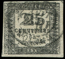 TAXE 5   25c. Noir, T I, DOUBLE IMPRESSION, Obl., RR Et TB - 1859-1959 Usati