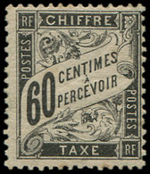 * TAXE 21  60c. Noir, 2 Légères Rousseurs, Sinon TB - 1859-1959 Usati