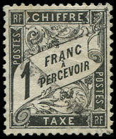 TAXE 22   1f. Noir, Obl., TB. C - 1859-1959 Usati