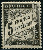 * TAXE 24   5f. Noir, Timbre Rare Dans Cette Qualité, TB. S - 1859-1959 Used