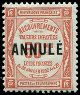 * COURS D'INSTRUCTION Taxe 47-CI 1, 50c. Rouge, Surchargé ANNULE, TB. C - Cours D'Instruction