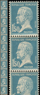 ** ROULETTES 24  Pasteur, 1f.50 Bleu, BANDE De 11, TB - Coil Stamps
