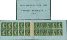 CARNETS (N°Cérès Jusqu'en1964) Carnet Monnaie N°137, 5c. Vert, GRANDS MAGASINS Du LOUVRE, R Et TB - Autres & Non Classés