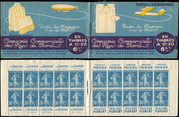 CARNETS (N°Cérès Jusqu'en1964) 56   Semeuse Camée, 30c. Bleu, N°192A, T IIB, S. 97, CCPN, Haut De Feuille, 3 Ex. Infimes - Sonstige & Ohne Zuordnung