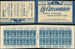 CARNETS (N°Cérès Jusqu'en1964) 56a  Semeuse Camée, 30c. Bleu, N°192A, T IIB, S. 98-A, Surchargé SPECIMEN, LA CRESSONNEE/ - Altri & Non Classificati