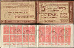 CARNETS (N°Cérès Jusqu'en1964) 74   Semeuse Lignée, 50c. Rouge, N°199A, T I, S. Le Mans II, TSF, Obl. Càd EXPO PHILATELI - Altri & Non Classificati