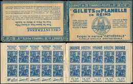 CARNETS (N°Cérès Jusqu'en1964) 146  Jeanne D'Arc, 50c. Bleu, N°257, T I, S. 171-RP, GILETS De FLANELLE, Haut De Feuille, - Altri & Non Classificati