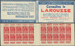 CARNETS (N°Cérès Jusqu'en1964) 163  Fachi, 50c. Rouge, N°272A, T II, S. 214-B, LAROUSSE, Superbe - Altri & Non Classificati