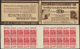 CARNETS (N°Cérès Jusqu'en1964) 165  Fachi, 50c. Rouge, N°272A, T II, S. 232, COTNA, Carnet RR Et Superbe - Altri & Non Classificati