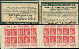 CARNETS (N°Cérès Jusqu'en1964) 176  Paix, 50c. Rouge, N°283, T I, S. 267-F, LINGE De MAISON, N°85003, TB - Other & Unclassified