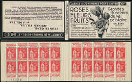 CARNETS (N°Cérès Jusqu'en1964) 178  Paix, 50c. Rouge, N°283, T I, S. 280, ROSERAIES, N°46328, Daté 6/2/33, Amorce De Déc - Other & Unclassified