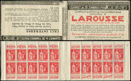 CARNETS (N°Cérès Jusqu'en1964) 179  Paix, 50c. Rouge, N°283, T I, S. 277, LAROUSSE, Superbe - Other & Unclassified