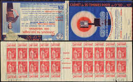 CARNETS (N°Cérès Jusqu'en1964) 187  Paix, 50c. Rouge, N°283A, T IIA, S. 359, ARIANE, N°43307, Daté 14/6/35, Défx, B/TB - Other & Unclassified