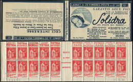 CARNETS (N°Cérès Jusqu'en1964) 218  Paix, 50c. Rouge, N°283C, T III, S. 405, SOLIDRA, N°03491, Daté 15/12/36, Superbe - Other & Unclassified