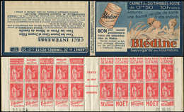 CARNETS (N°Cérès Jusqu'en1964) 224  Paix, 50c. Rouge, N°283D, T IV, S. 372-A, BLEDINE, N°21425 Daté 21/10/35, Gomme Coul - Other & Unclassified