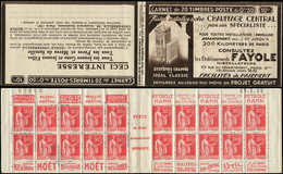 CARNETS (N°Cérès Jusqu'en1964) 227  Paix, 50c. Rouge, N°283D, T IV, S. 383-A, FAYOLE, N°60849, Daté 23/3/36, RR Et Super - Other & Unclassified