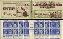CARNETS (N°Cérès Jusqu'en1964) 236  Paix, 65c. Bleu, N°365A, T II, S. 34, GUEULES CASSEES/GALERIES BARBES, DOUBLE Pub Pa - Other & Unclassified
