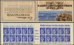 CARNETS (N°Cérès Jusqu'en1964) 238  Paix, 65c. Bleu, N°365A, T II, S. 13-1, GUEULES CASSEES, Amorce De 2 Pubs, Superbe - Other & Unclassified