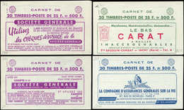 CARNETS (N°Cérès Jusqu'en1964) 361  Muller, 25f. Rouge, N°1011C, T I, 4 Carnets, S. 5-59, 12-59, 13-59 Et 14-59, Tous Da - Other & Unclassified