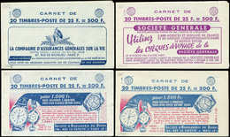 CARNETS (N°Cérès Jusqu'en1964) 361  Muller, 25f. Rouge, N°1011C, T I, 4 Carnets, S. 4-59, 7-59, 9-59 Et 10-59, TTB - Other & Unclassified