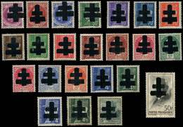 (*) TIMBRES DE LIBERATION AUDIERNE 1/23 : La Série, Surcharge T II, TB, C - Libération