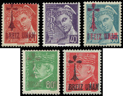 (*) TIMBRES DE LIBERATION BRETAGNE BREIZ UNAN 2/4 Et 8/9 : N°2 **, N°3 *, TB - Liberation