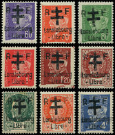 ** TIMBRES DE LIBERATION LANSLEBOURG 1/9 : La Série, 4 Ex. Rouss., Les Autres TB, Signés Mayer - Liberation