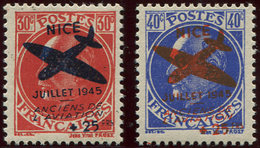 ** TIMBRES DE LIBERATION NICE 13/14 : 30c. Rouge Et 40c. Bleu, N° De Contrôle Au Verso, TB - Liberation