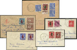 Let TIMBRES DE LIBERATION PROVINS 1, 3, 4, 7, 12 Et 28 Obl. Càd Sur 5 Env., TB - Liberation