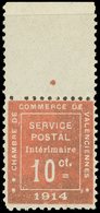 ** Spécialités Diverses GUERRE VALENCIENNES 1 : 10c. Rouge, Bdf, TB - War Stamps