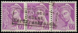 * Spécialités Diverses GUERRE DUNKERQUE Poste N°410 : 20c. Lilas, BANDE De 3, TB - War Stamps