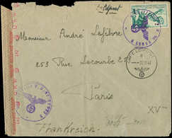 Let Spécialités Diverses L.V.F. 7 : F + 1f. Vert Obl. Cachet Aigle FELDPOST NUMMER 03865B S. Env., Càd FELDPOST 27/11/42 - Francobolli Di Guerra