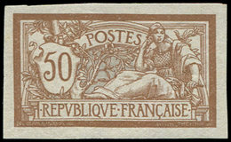 ** VARIETES 120a  Merson, 50c. Brun Et Gris, NON DENTELE, TB - Unused Stamps