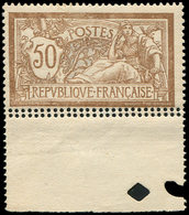* VARIETES 120j  Merson, 50c. Brun Et Gris, DOUBLE PIQUAGE Bdf, TB, Cote Et N° Maury - Unused Stamps