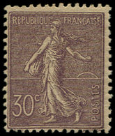 ** VARIETES 133b  Semeuse Lignée, 30c. Violet Très Foncé, Bien Centré, TB. C - Unused Stamps