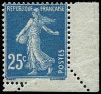 * VARIETES 140   Semeuse Camée, 25c. Bleu, Cdf, Variété De PIQUAGE, TB - Unused Stamps