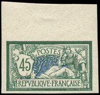 ** VARIETES 143b  Merson, 45c. Vert Et Bleu, NON DENTELE Bdf, TB. Br - Unused Stamps