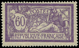 ** VARIETES 144a  Merson, 60c. Violet Et Bleu, SANS Teinte De Fond, RR Et TB. C Et Br - Unused Stamps