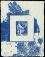 (*) VARIETES 283   Paix, 50c., épreuve D'artiste En Bleu, TB - Unused Stamps