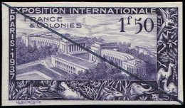 (*) VARIETES 336A  Palais De Chaillot, En Violet Foncé Non Dentelé, Annulation Avec Une Barre Noire En Diagonale, NON EM - Unused Stamps