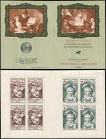 ** VARIETES 1366a/67a Croix Rouge 1962, 2ème Tirage, Carnet De 4 Paires, TB - Unused Stamps