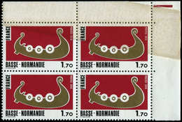 ** VARIETES 1993   Basse Normandie, BLOC De 4 Cdf, 2 Ex. IMPRESSION Sur RACCORD, TB - Unused Stamps