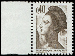 ** VARIETES 2183   Liberté, 0,40 Brun Foncé, SANS PHOSPHO, Bdf, TB - Unused Stamps