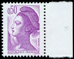 ** VARIETES 2184c  Liberté, 0,50 Violet, Papier Couché, Bdf, TB. J - Unused Stamps