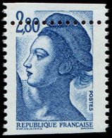 ** VARIETES 2275   Liberté, 2,80 Bleu, Variété De PIQUAGE, Rare Et TB. J - Unused Stamps