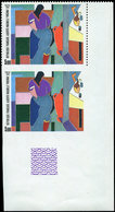 ** VARIETES 2414   Magnelli, Dentelé Tenant à NON DENTELE Cdf, TB. C, Cote Maury - Unused Stamps