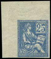 * NON DENTELES 114d  Mouchon, 25c. Bleu, Cdf, TB. Br - Unclassified