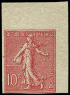 ** NON DENTELES 129d  Semeuse Lignée, 10c. Rose, Cdf, TB - Non Classificati